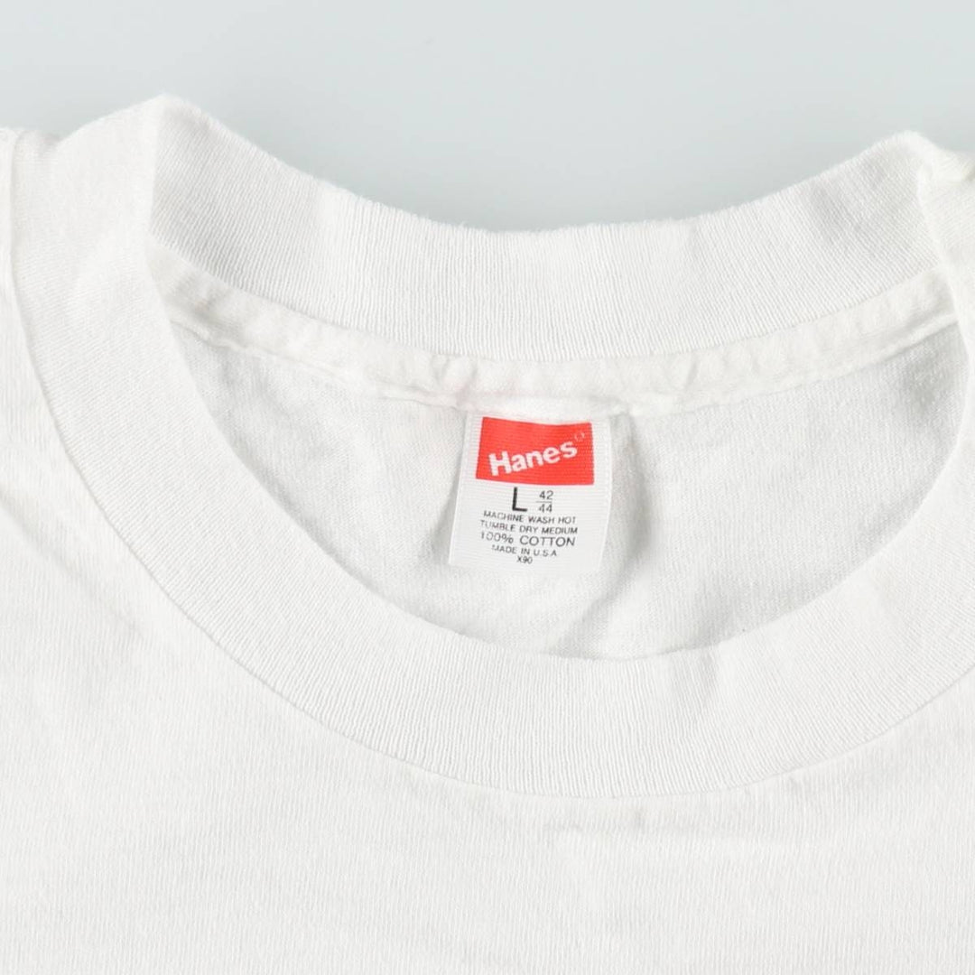 80s-90'S Hanes HERSHEY'S Advertising T-Shirt, Made in USA, Men's Size L (approx.), Vintage cotton white type Vintage Second Hand