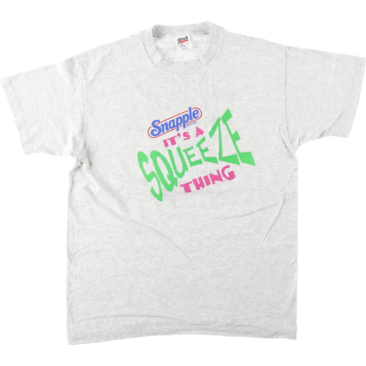 90'S Anvil Advertising T-Shirt, Made in USA, Size L (Men's L equivalent), Vintage cotton gray type Vintage Second Hand
