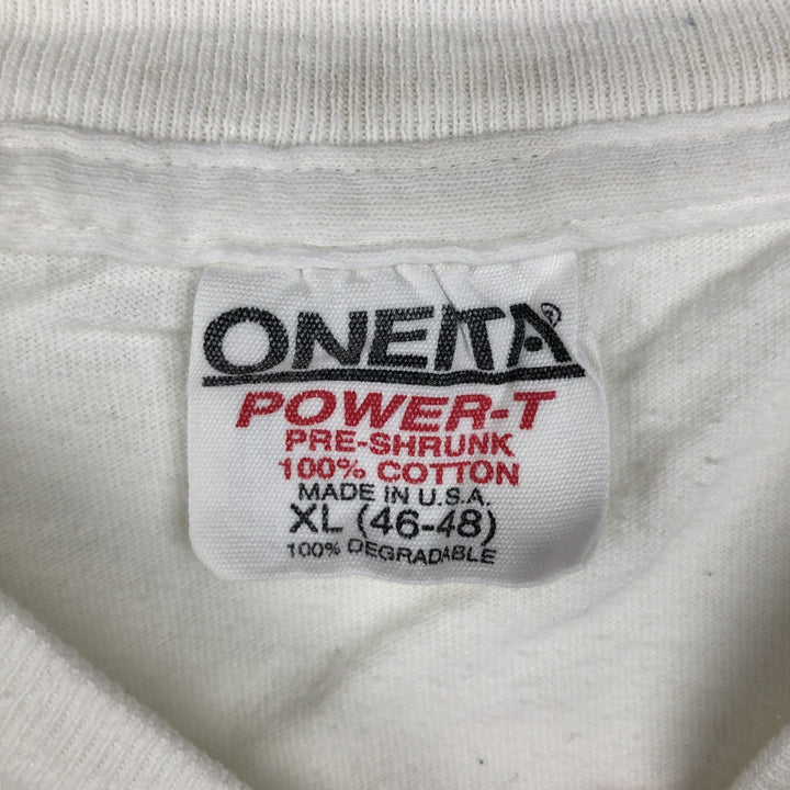 ~90'S ONEITA GILA MONSTER BEER Advertising T-Shirt, Made in USA, Men's XL equivalent, Vintage cotton white type Vintage Second Hand