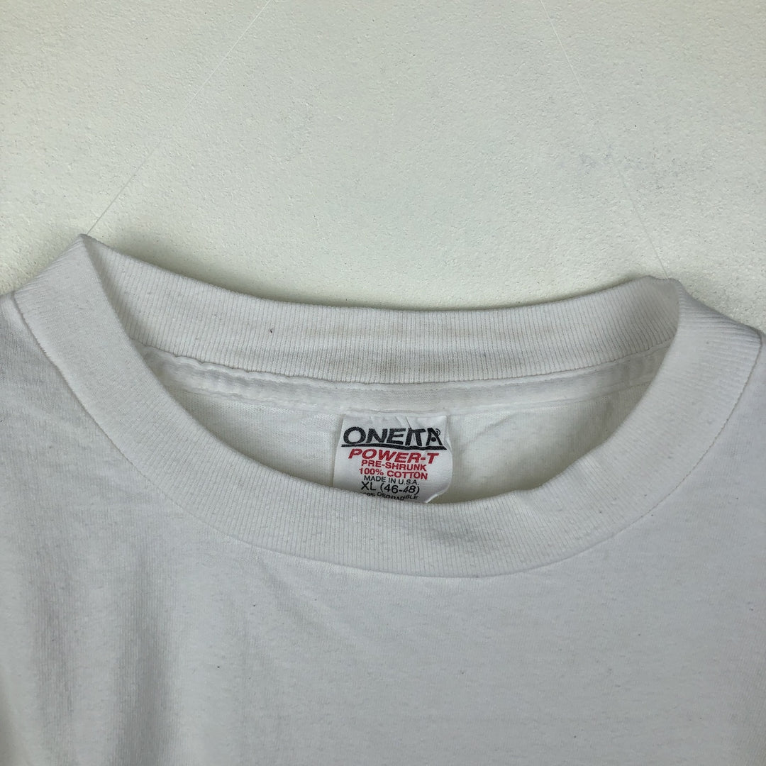 ~90'S ONEITA GILA MONSTER BEER Advertising T-Shirt, Made in USA, Men's XL equivalent, Vintage cotton white type Vintage Second Hand