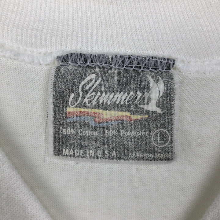 90'S Skimmers HERSHEY'S Advertising T-Shirt, Made in USA, Men's Size L (approx.), Vintage cotton white type Vintage Second Hand