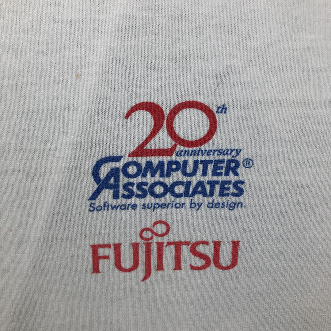 2000'S Fruit of the Loom FUJITSU Advertising T-shirt, Men's XL equivalent. cotton white type Vintage Second Hand