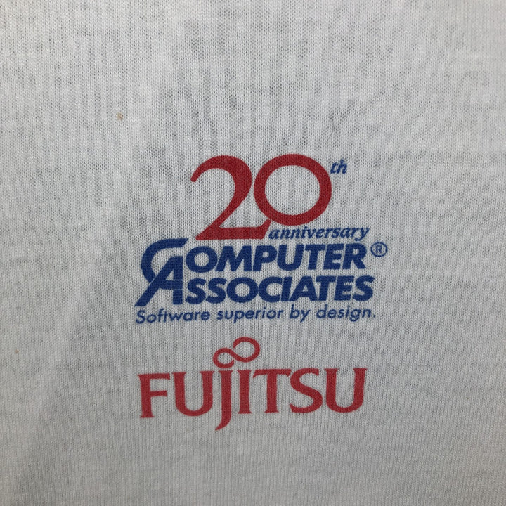 2000'S Fruit of the Loom FUJITSU Advertising T-shirt, Men's XL equivalent. cotton white type Vintage Second Hand