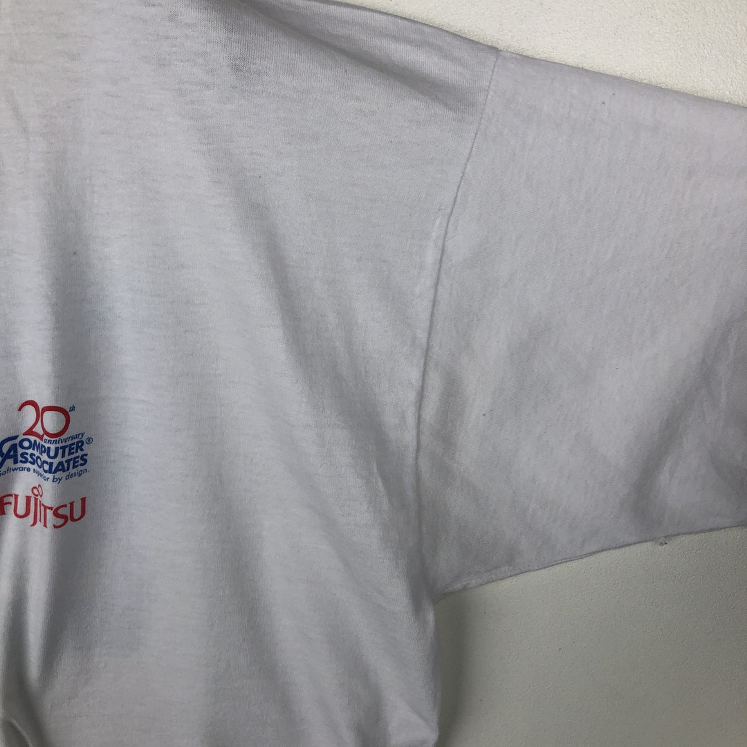 2000'S Fruit of the Loom FUJITSU Advertising T-shirt, Men's XL equivalent. cotton white type Vintage Second Hand