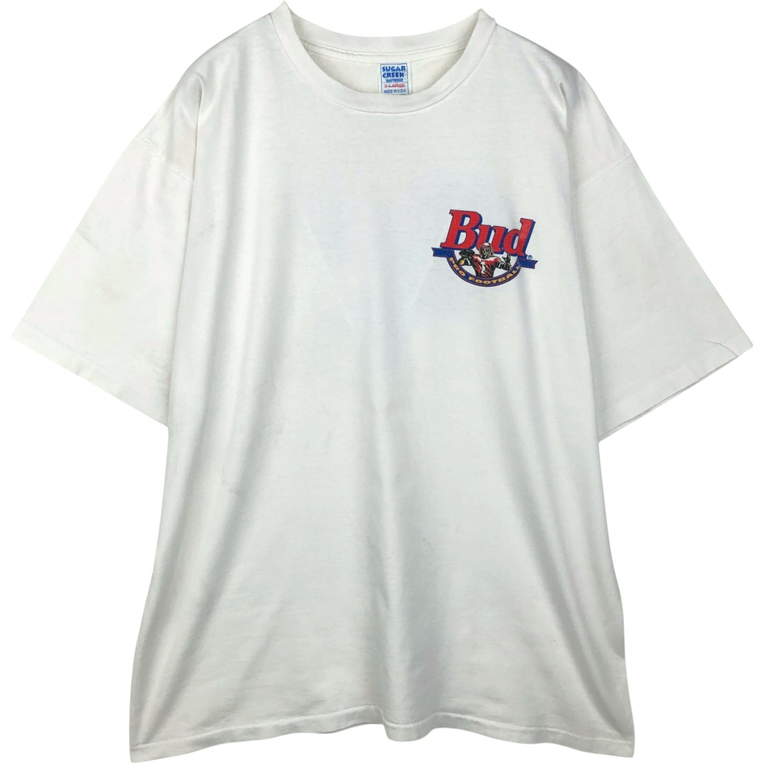 90'S Sugar Creek Budweiser Advertising T-Shirt, Made in USA, Men's XL equivalent, Vintage cotton white type Vintage Second Hand