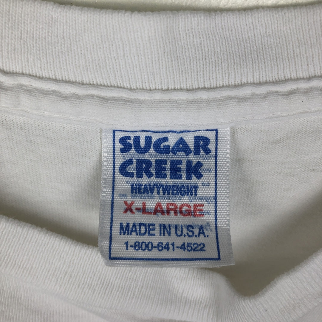 90'S Sugar Creek Budweiser Advertising T-Shirt, Made in USA, Men's XL equivalent, Vintage cotton white type Vintage Second Hand