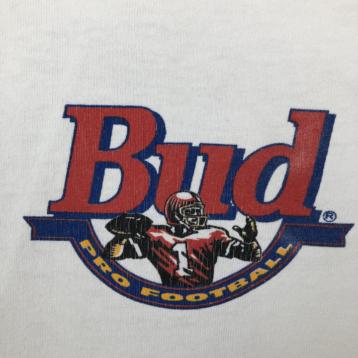 90'S Sugar Creek Budweiser Advertising T-Shirt, Made in USA, Men's XL equivalent, Vintage cotton white type Vintage Second Hand