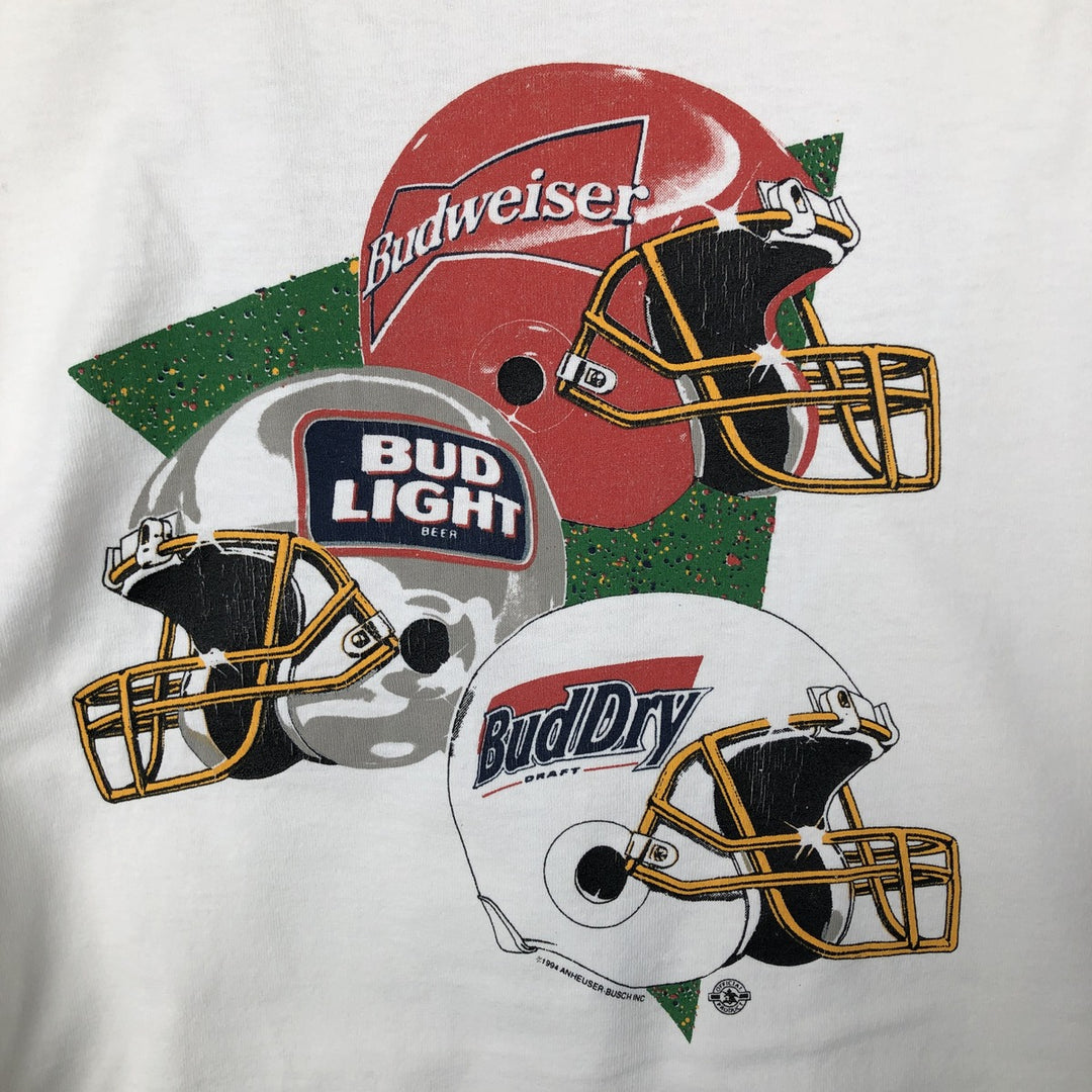 90'S Sugar Creek Budweiser Advertising T-Shirt, Made in USA, Men's XL equivalent, Vintage cotton white type Vintage Second Hand