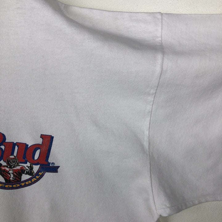 90'S Sugar Creek Budweiser Advertising T-Shirt, Made in USA, Men's XL equivalent, Vintage cotton white type Vintage Second Hand