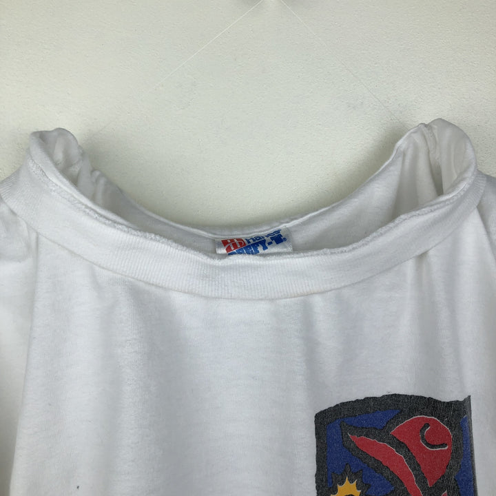 90'S Hanes FUJITSU Advertising T-Shirt, Made in USA, Men's XL equivalent, Vintage cotton white type Vintage Second Hand