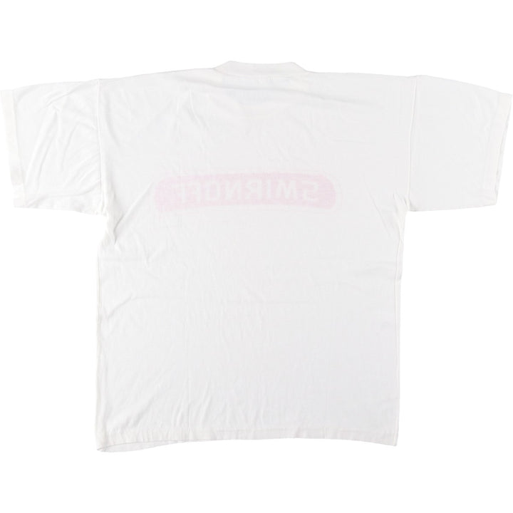 90'S SMIRNOFF Advertising T-Shirt, Men's Size M (approx.), Vintage unclear white type Vintage Second Hand