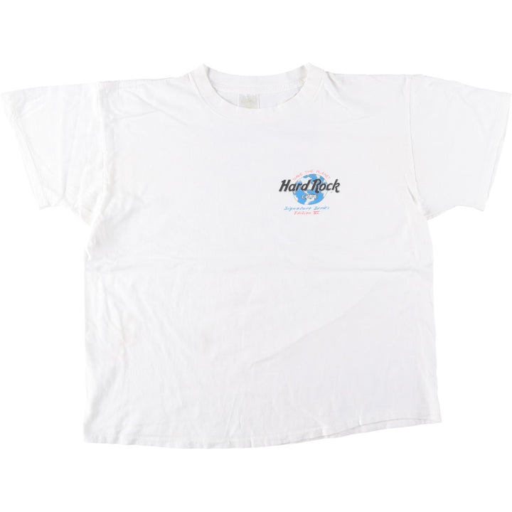 90'S HARD ROCK CAFE Hard Rock Cafe Advertising T-shirt Men's XL Vintage unclear white type Vintage Second Hand