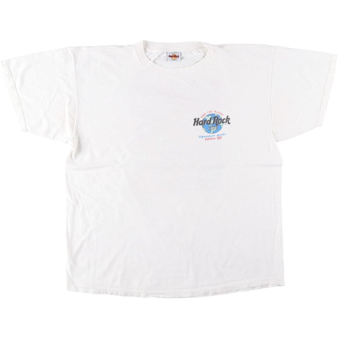 90'S HARD ROCK CAFE Hard Rock Cafe Advertising T-shirt Made in USA Men's XL Vintage cotton white type Vintage Second Hand