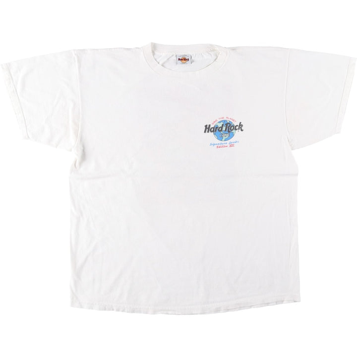 90'S HARD ROCK CAFE Hard Rock Cafe Advertising T-shirt Made in USA Men's XL Vintage cotton white type Vintage Second Hand