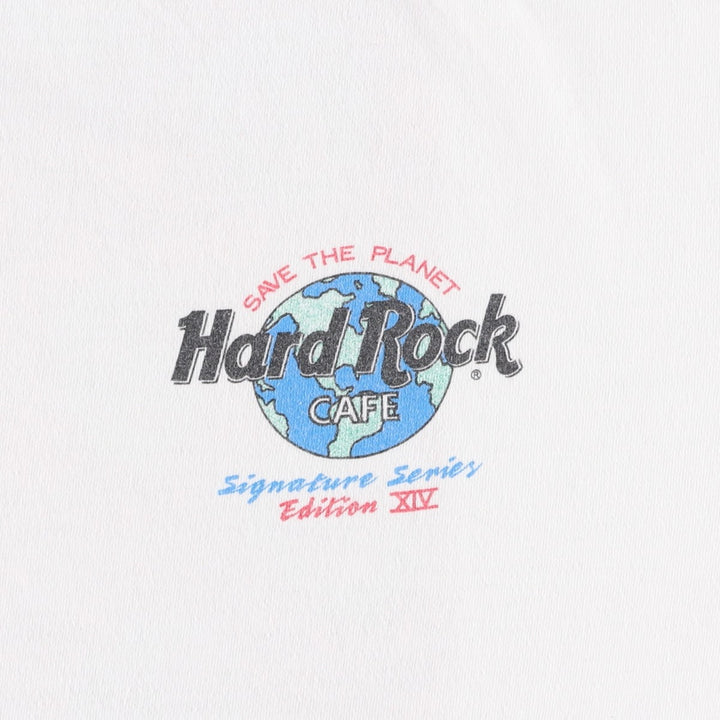 90'S HARD ROCK CAFE Hard Rock Cafe Advertising T-shirt Made in USA Men's XL Vintage cotton white type Vintage Second Hand