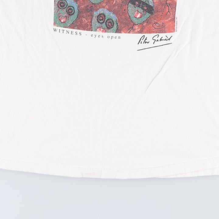 90'S HARD ROCK CAFE Hard Rock Cafe Advertising T-shirt Made in USA Men's XL Vintage cotton white type Vintage Second Hand