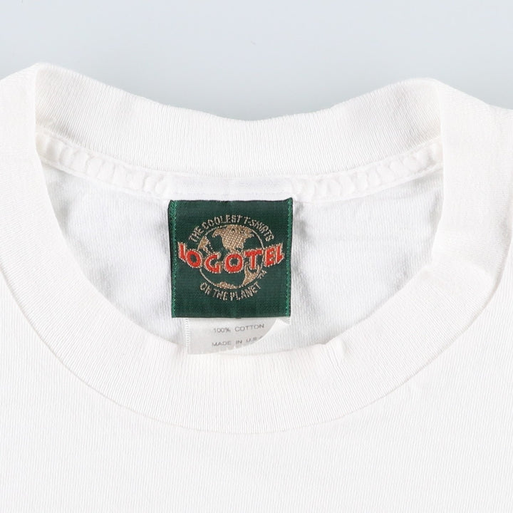90'S LOGOTEL Pillsbury Advertising T-Shirt, Made in USA, Men's Size L (approx.), Vintage cotton white type Vintage Second Hand