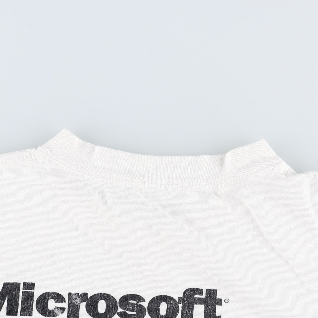 1990'S Microsoft Project 98 Advertising T-Shirt, Men's Size M (approx.), Vintage unclear white type Vintage Second Hand