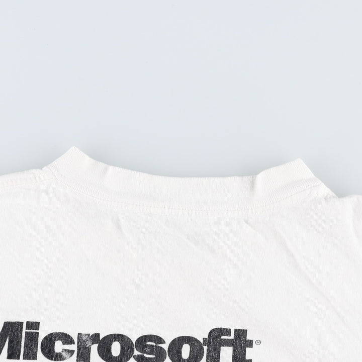 1990'S Microsoft Project 98 Advertising T-Shirt, Men's Size M (approx.), Vintage unclear white type Vintage Second Hand