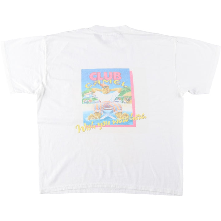 90'S KINGSTREEKNITS CAMEL Advertising T-Shirt, Made in USA, Men's XL equivalent, Vintage cotton white type Vintage Second Hand