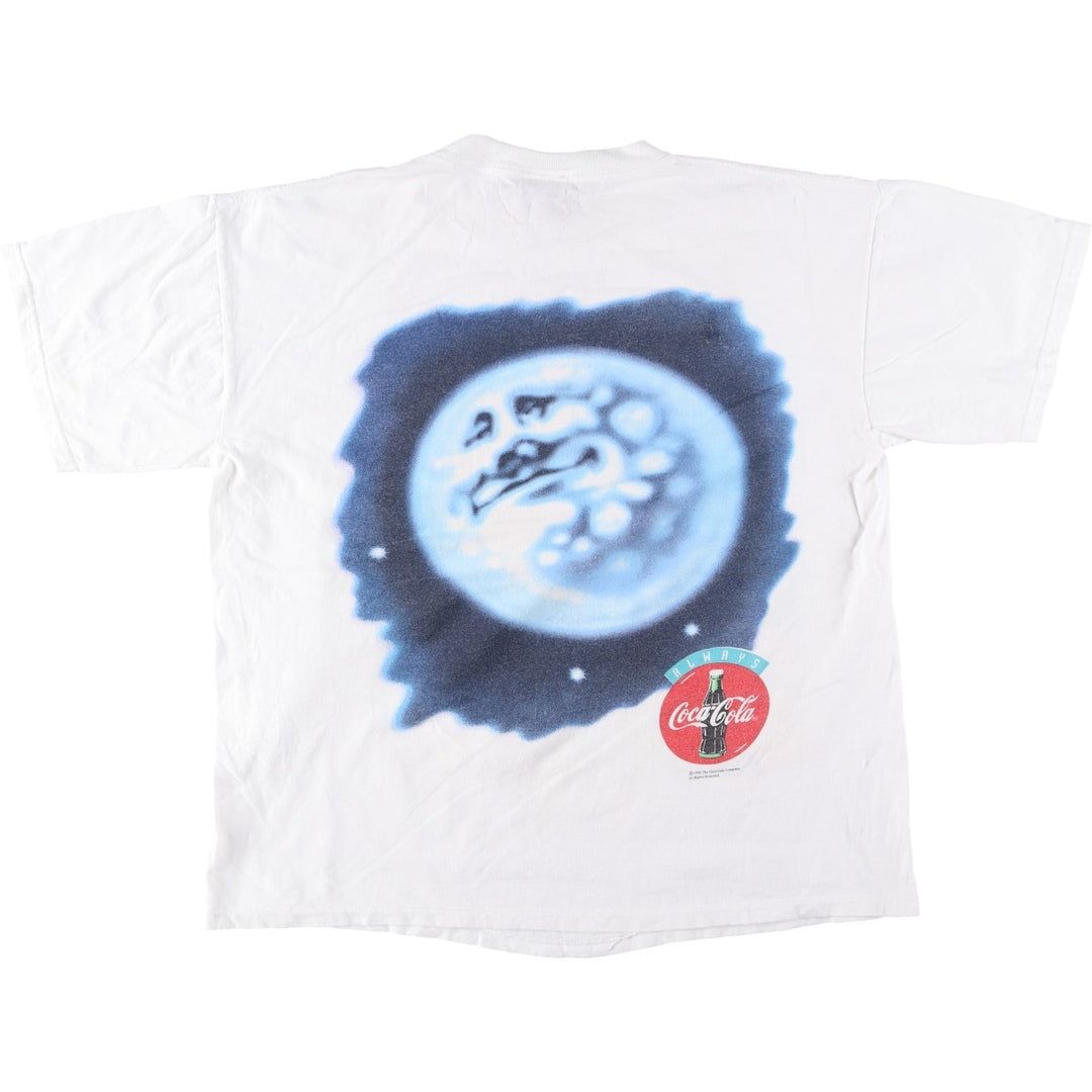 90'S TULTEX COCA-COLA Advertising T-Shirt, Men's XL equivalent, Vintage cotton white type Vintage Second Hand