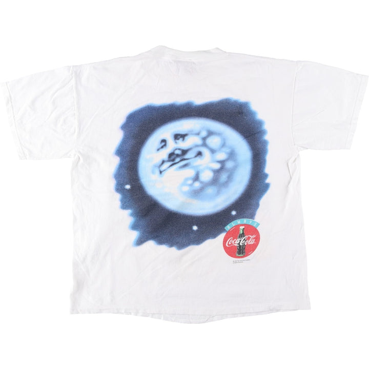90'S TULTEX COCA-COLA Advertising T-Shirt, Men's XL equivalent, Vintage cotton white type Vintage Second Hand