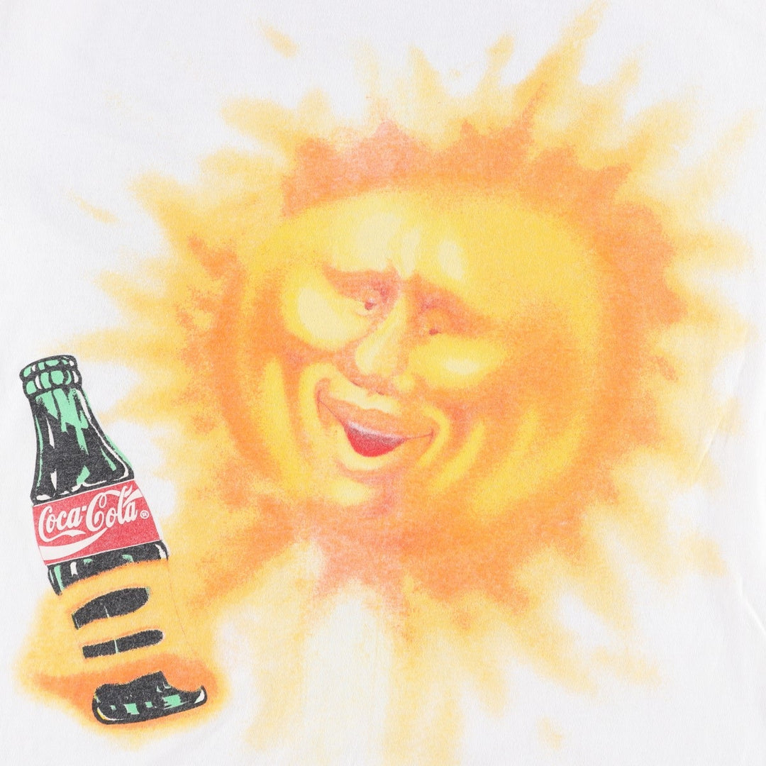 90'S TULTEX COCA-COLA Advertising T-Shirt, Men's XL equivalent, Vintage cotton white type Vintage Second Hand