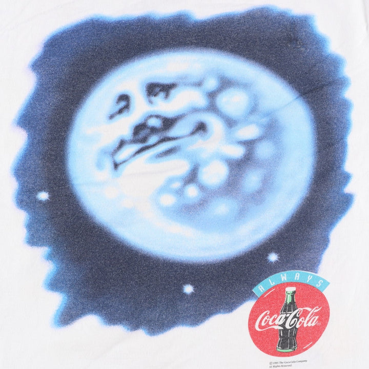 90'S TULTEX COCA-COLA Advertising T-Shirt, Men's XL equivalent, Vintage cotton white type Vintage Second Hand
