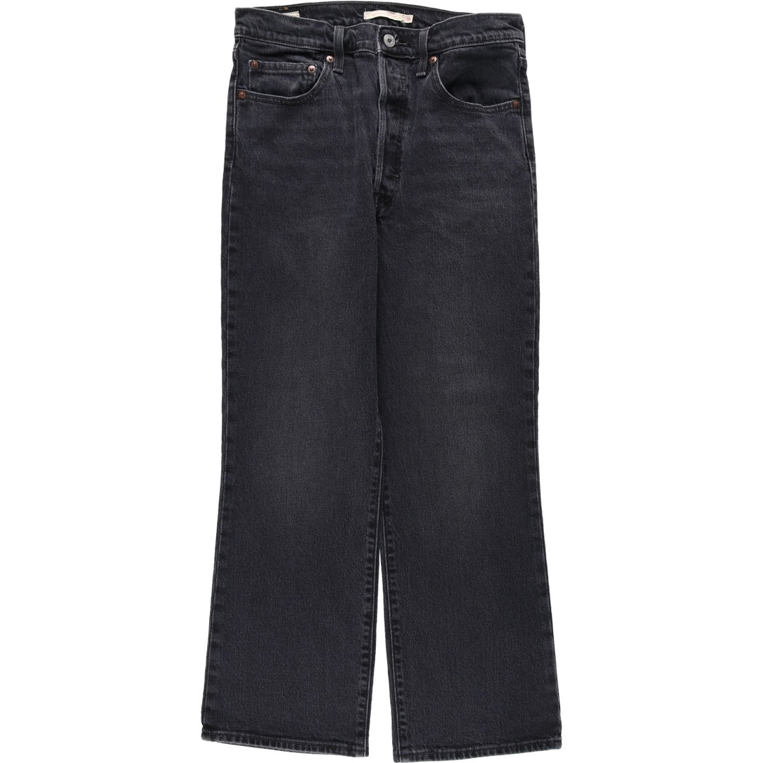 Levi's RIBCAGE CROP BOOT Big E Black Denim Bootcut Jeans, Women's XL (W31 equivalent) BIG E unclear black type Vintage Second Hand