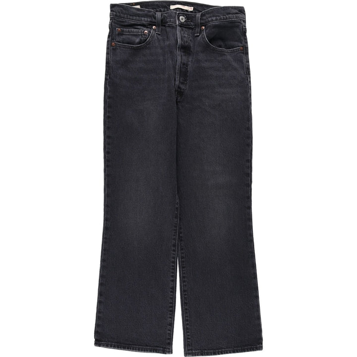 Levi's RIBCAGE CROP BOOT Big E Black Denim Bootcut Jeans, Women's XL (W31 equivalent) BIG E unclear black type Vintage Second Hand
