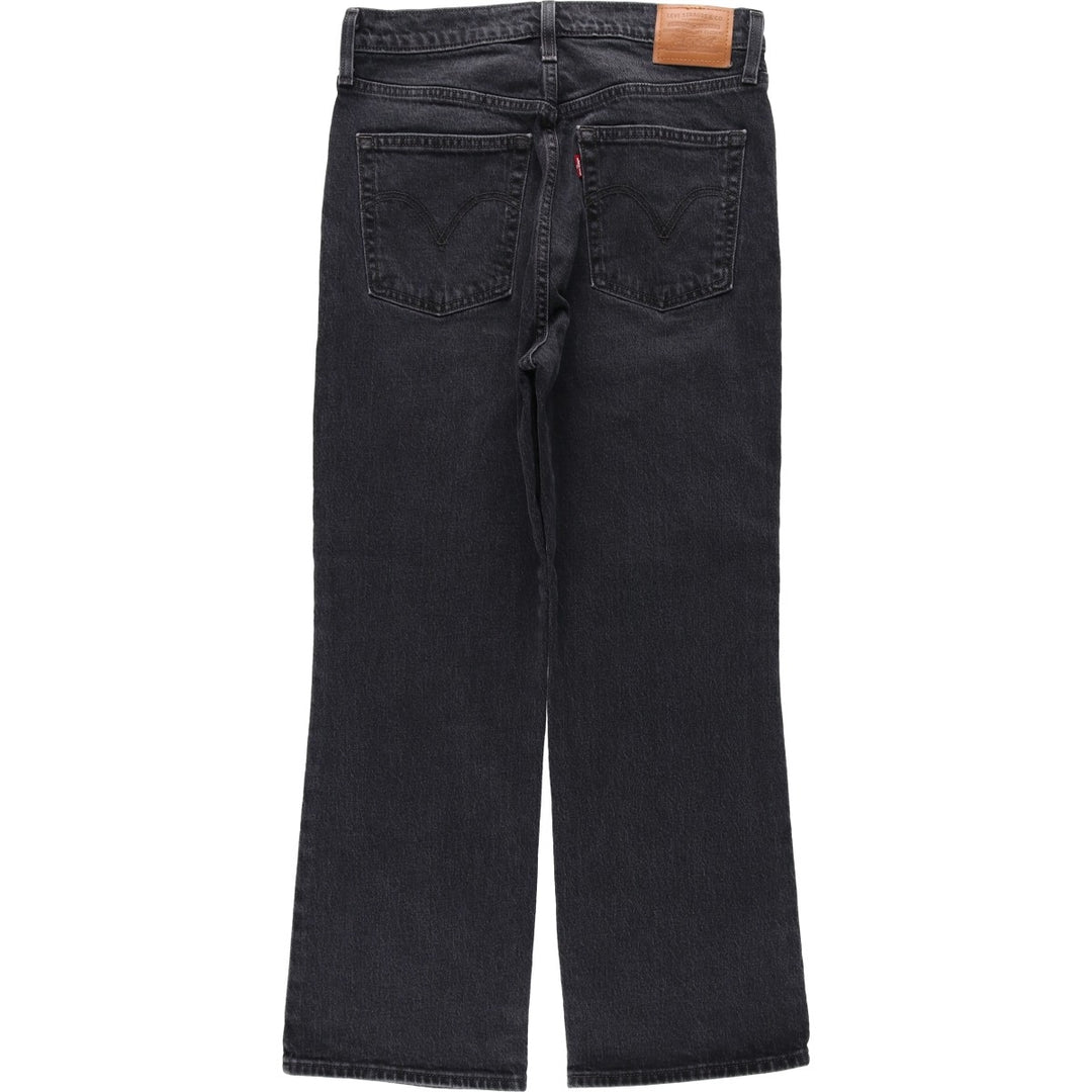 Levi's RIBCAGE CROP BOOT Big E Black Denim Bootcut Jeans, Women's XL (W31 equivalent) BIG E unclear black type Vintage Second Hand