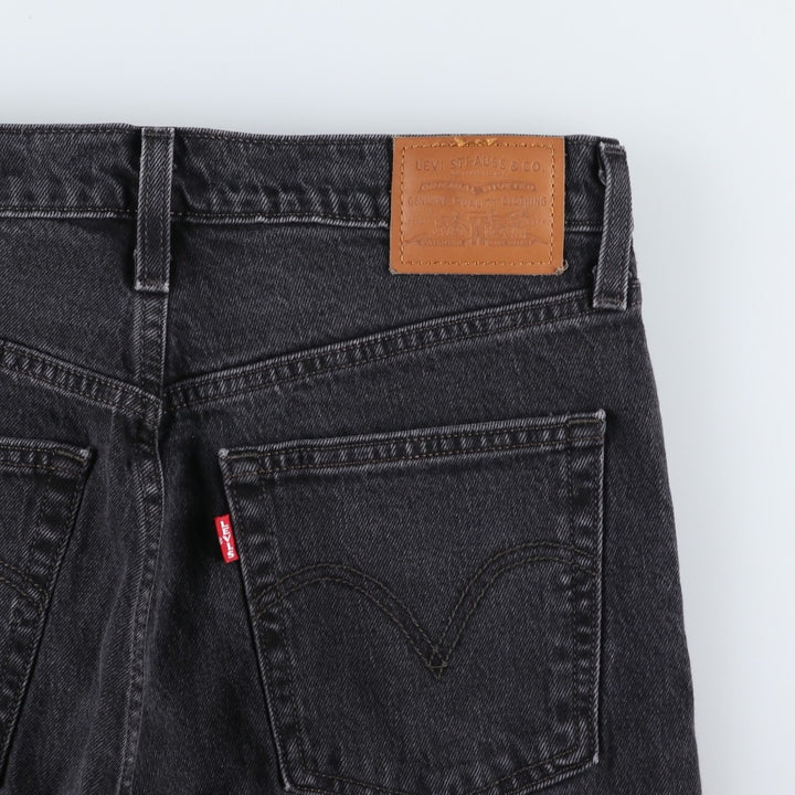 Levi's RIBCAGE CROP BOOT Big E Black Denim Bootcut Jeans, Women's XL (W31 equivalent) BIG E unclear black type Vintage Second Hand