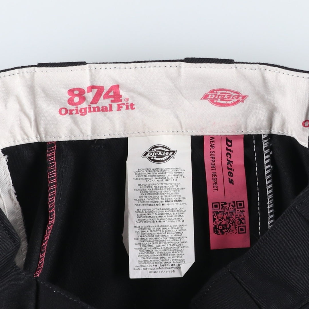 Dickies 874 Original Fit Work Pants Women's L (w30) polyester black type Vintage Second Hand