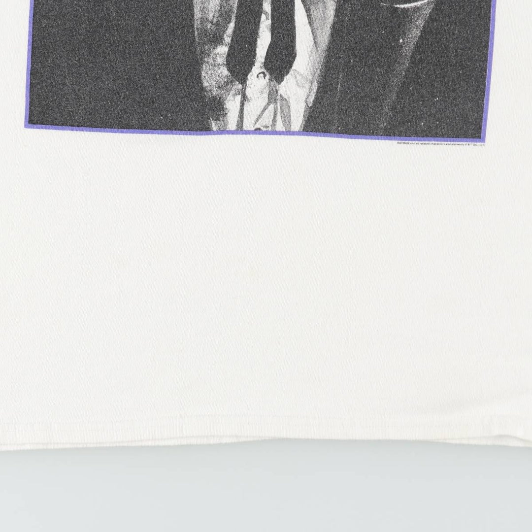 BATMAN Joker Movie T-Shirt (Men's Size S) unclear white type Vintage Second Hand