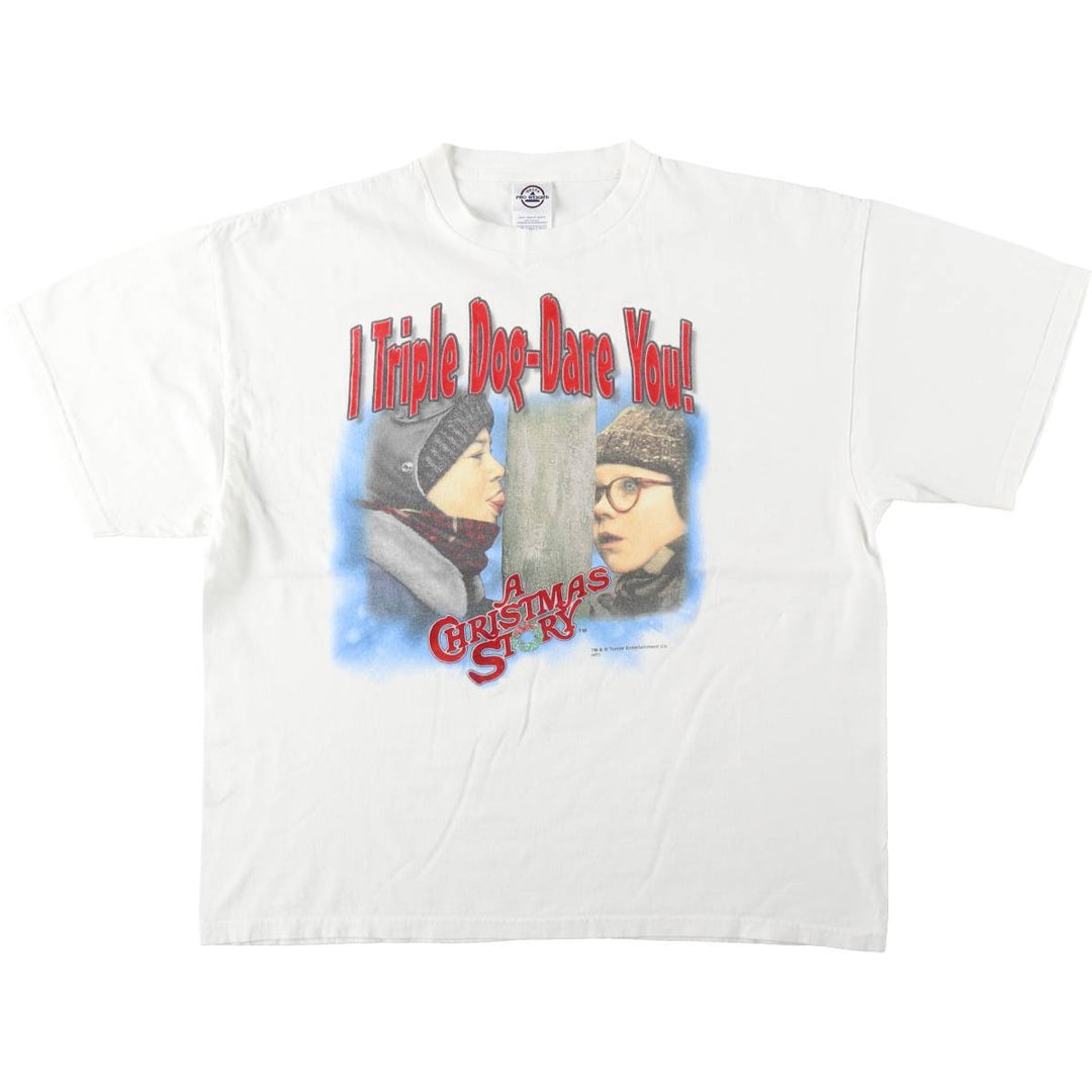 DELTA A CHRISTMAS STORY Movie T-Shirt (Men's XL equivalent) cotton white type Vintage Second Hand