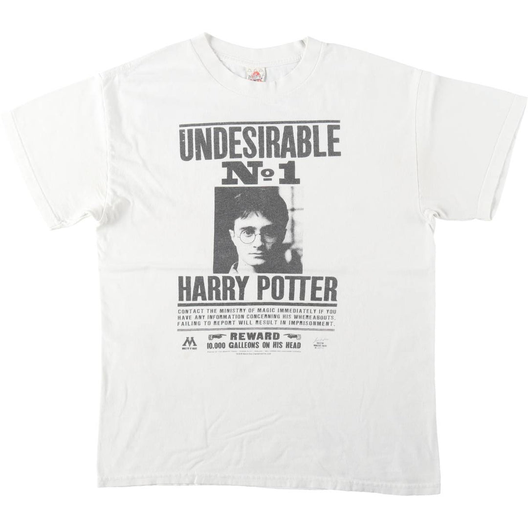 ALSTYLE Harry Potter and the Deathly Hallows Movie T-Shirt (Men's Size M) cotton white type Vintage Second Hand