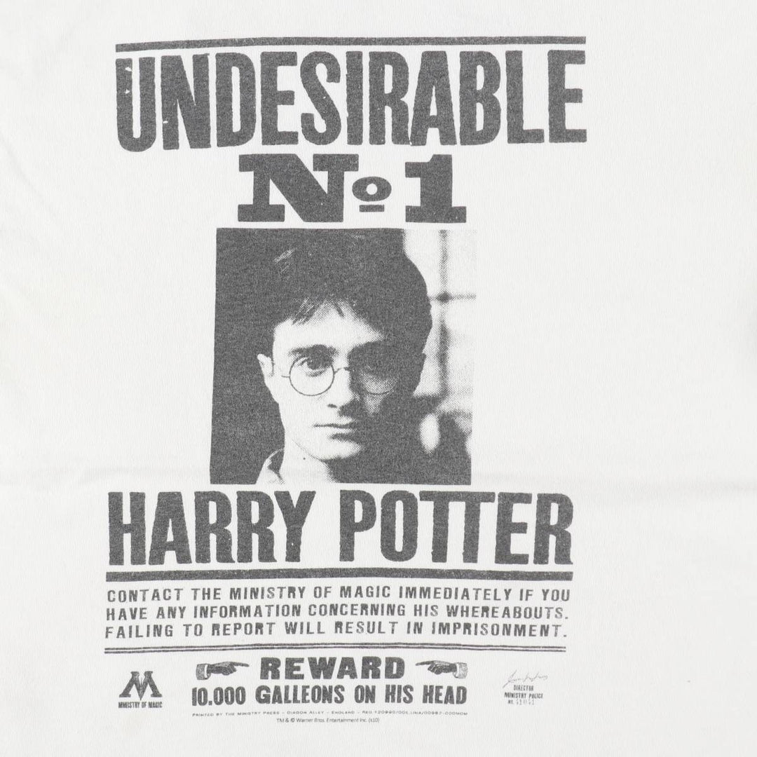 ALSTYLE Harry Potter and the Deathly Hallows Movie T-Shirt (Men's Size M) cotton white type Vintage Second Hand
