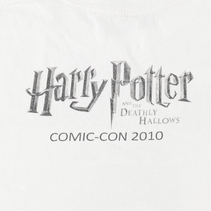 ALSTYLE Harry Potter and the Deathly Hallows Movie T-Shirt (Men's Size M) cotton white type Vintage Second Hand