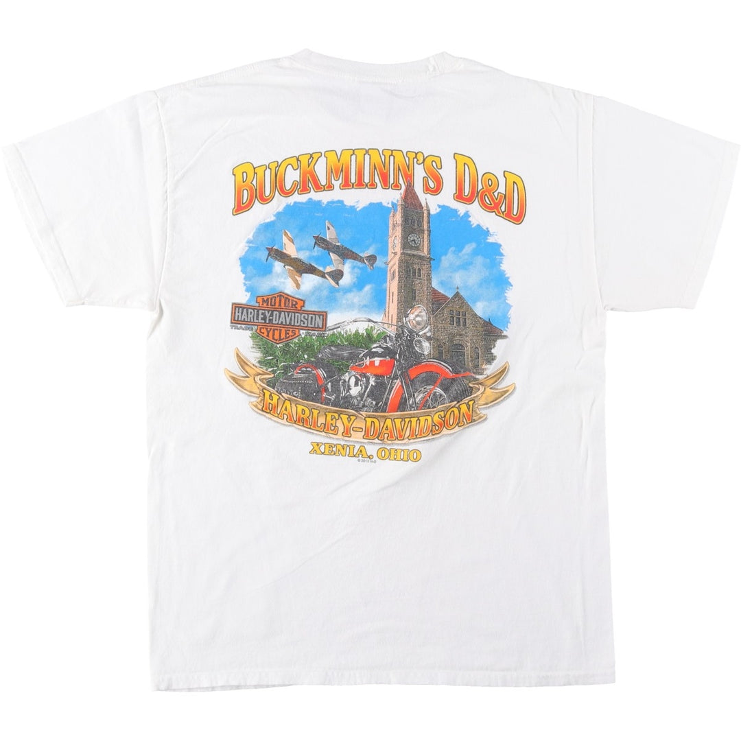 Harley-Davidson Motorcycle Bike T-shirt, Men's Medium cotton white type Vintage Second Hand