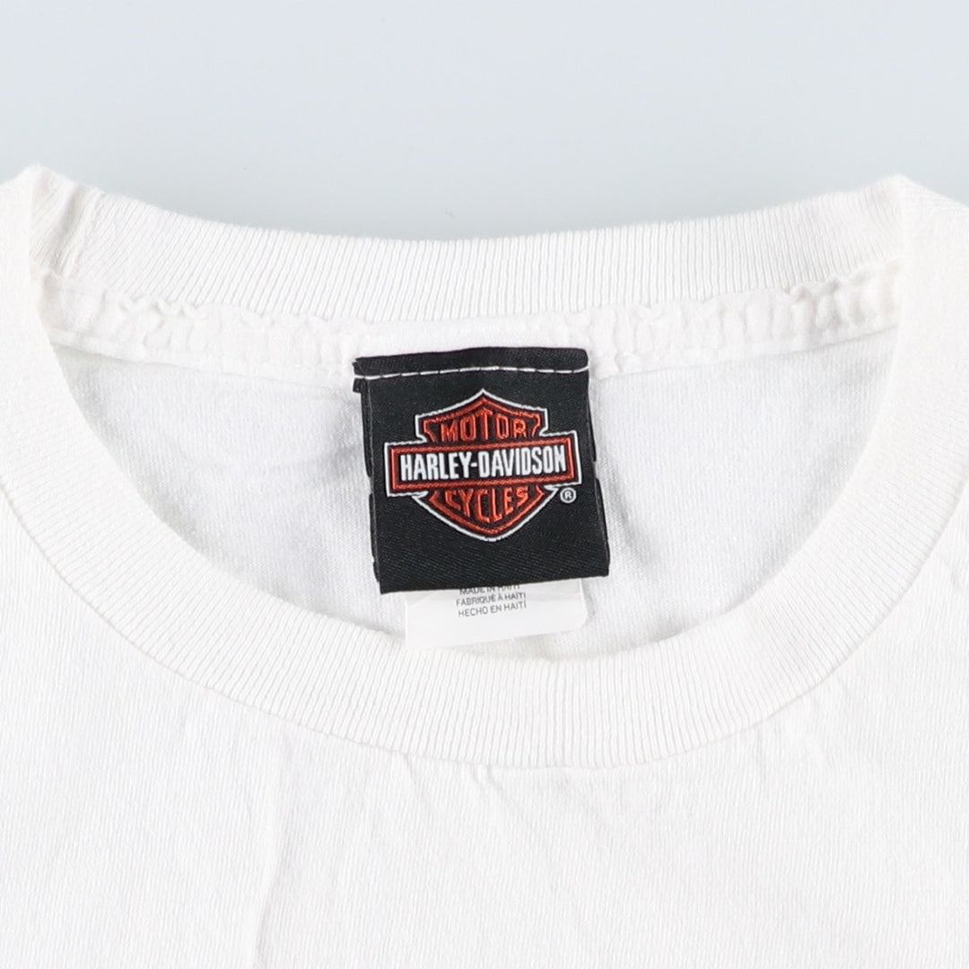 Harley-Davidson Motorcycle Bike T-shirt, Men's Medium cotton white type Vintage Second Hand