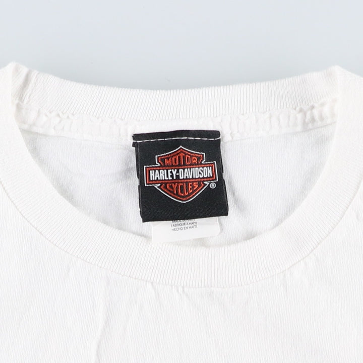Harley-Davidson Motorcycle Bike T-shirt, Men's Medium cotton white type Vintage Second Hand