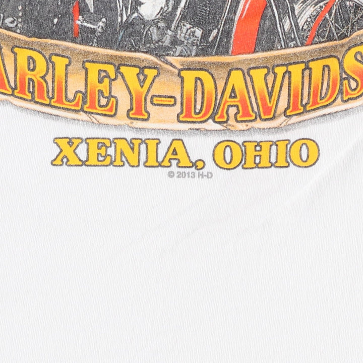 Harley-Davidson Motorcycle Bike T-shirt, Men's Medium cotton white type Vintage Second Hand