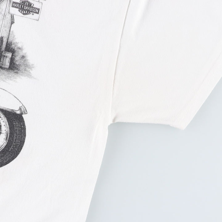 Harley-Davidson Motorcycle Bike T-shirt, Men's Medium cotton white type Vintage Second Hand