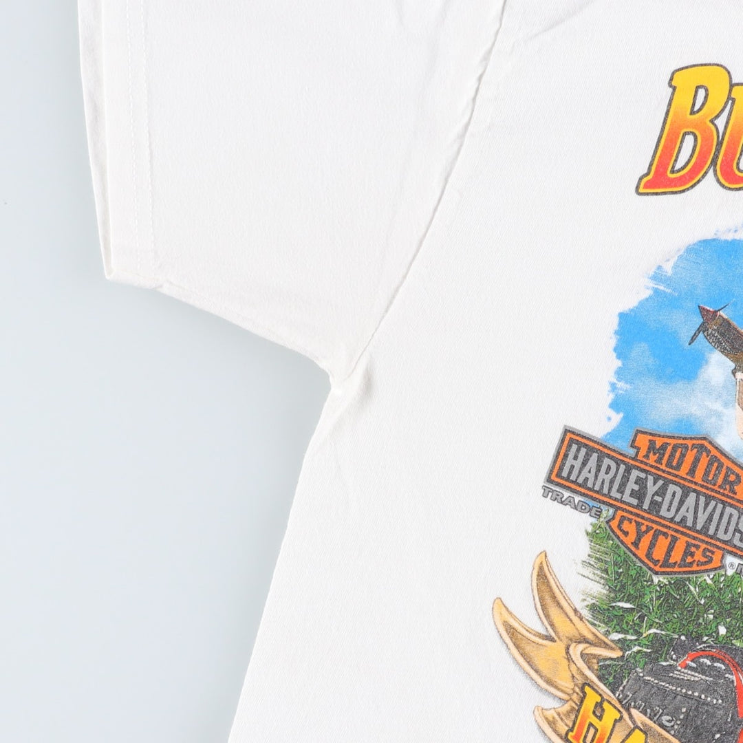 Harley-Davidson Motorcycle Bike T-shirt, Men's Medium cotton white type Vintage Second Hand