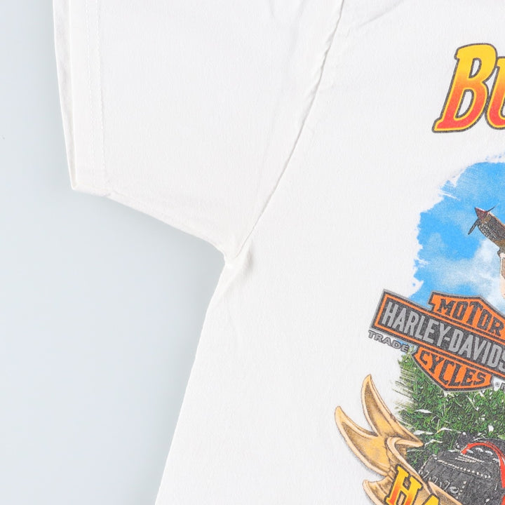 Harley-Davidson Motorcycle Bike T-shirt, Men's Medium cotton white type Vintage Second Hand