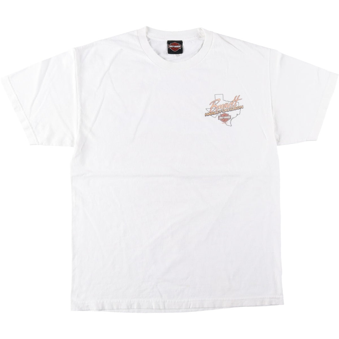 Harley-Davidson Motorcycle Bike T-shirt, Men's Size L cotton white type Vintage Second Hand