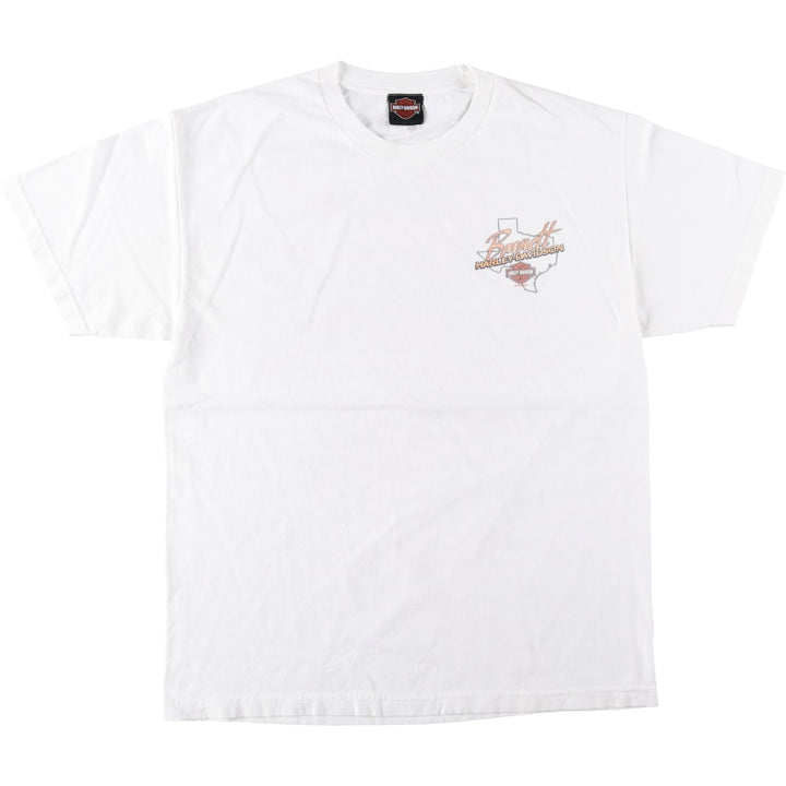 Harley-Davidson Motorcycle Bike T-shirt, Men's Size L cotton white type Vintage Second Hand