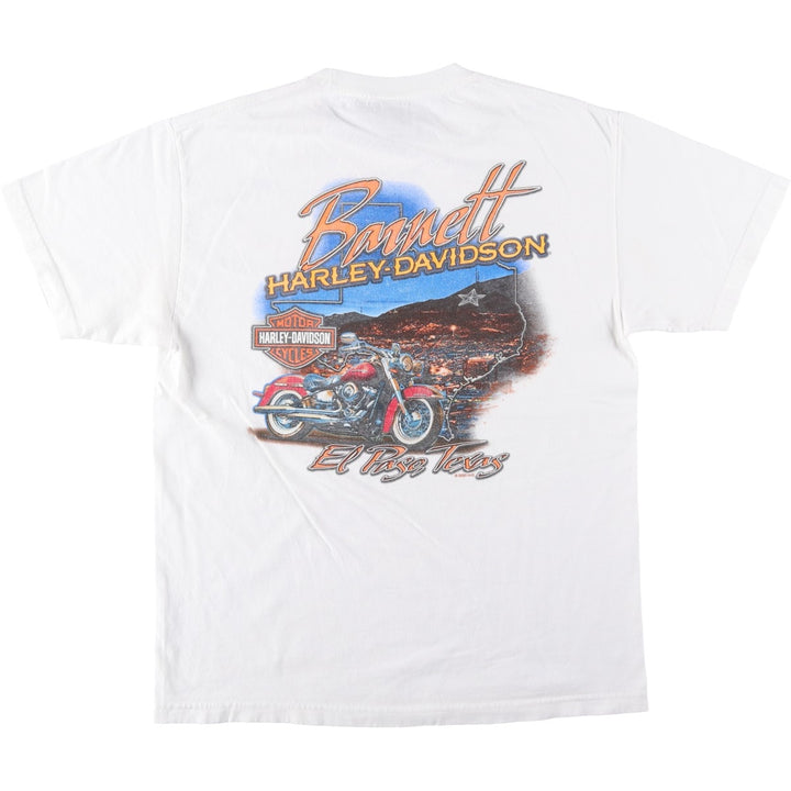 Harley-Davidson Motorcycle Bike T-shirt, Men's Size L cotton white type Vintage Second Hand