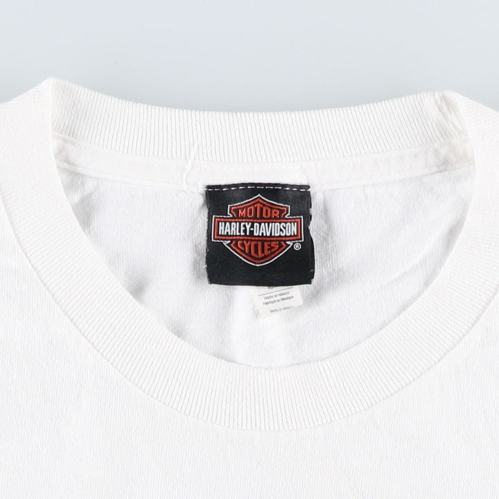 Harley-Davidson Motorcycle Bike T-shirt, Men's Size L cotton white type Vintage Second Hand