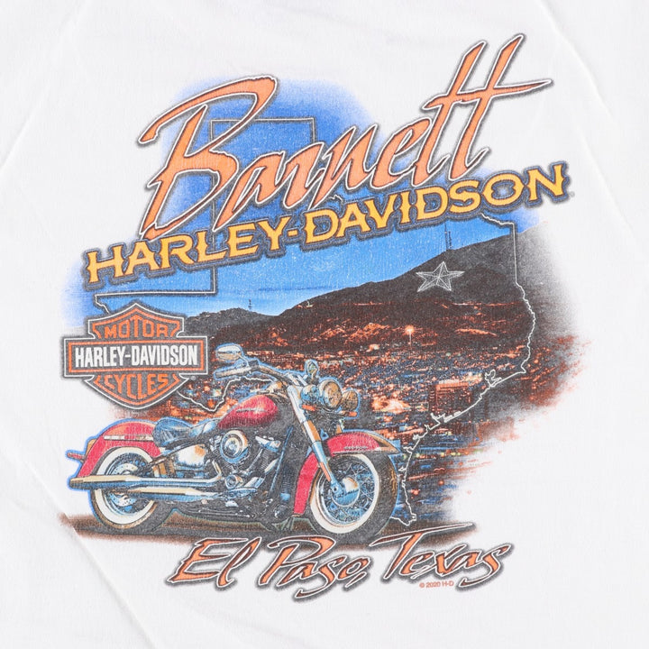 Harley-Davidson Motorcycle Bike T-shirt, Men's Size L cotton white type Vintage Second Hand